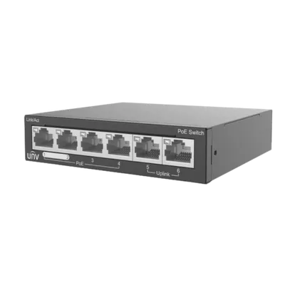 [NSW2020-6T-POE-IN] SWITCH COM 4 PORTAS, 2 PORTAS UPLINK POE